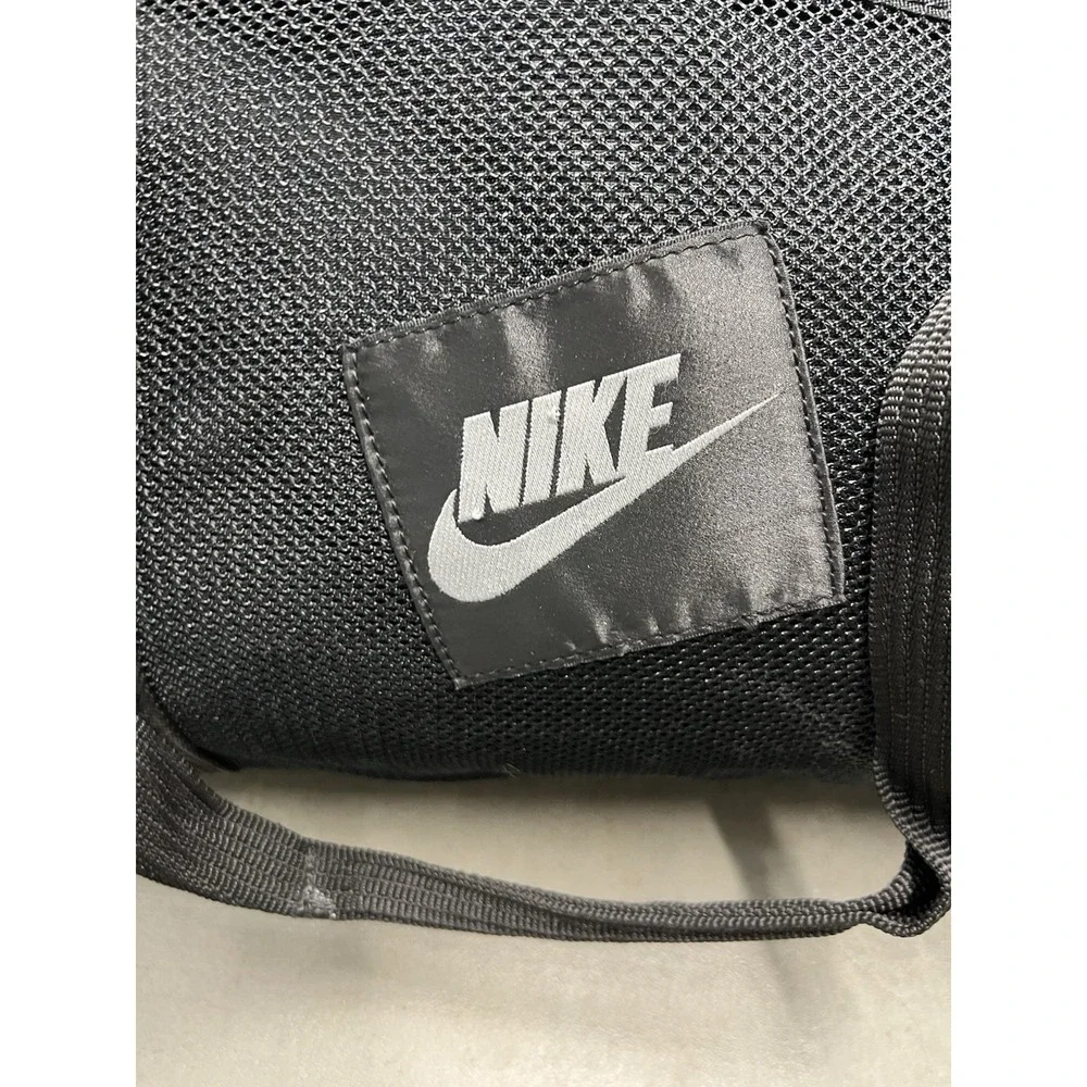 Nike Small Duffel Bag Black Gym Travel Sports Mesh Pocket Y2K Style